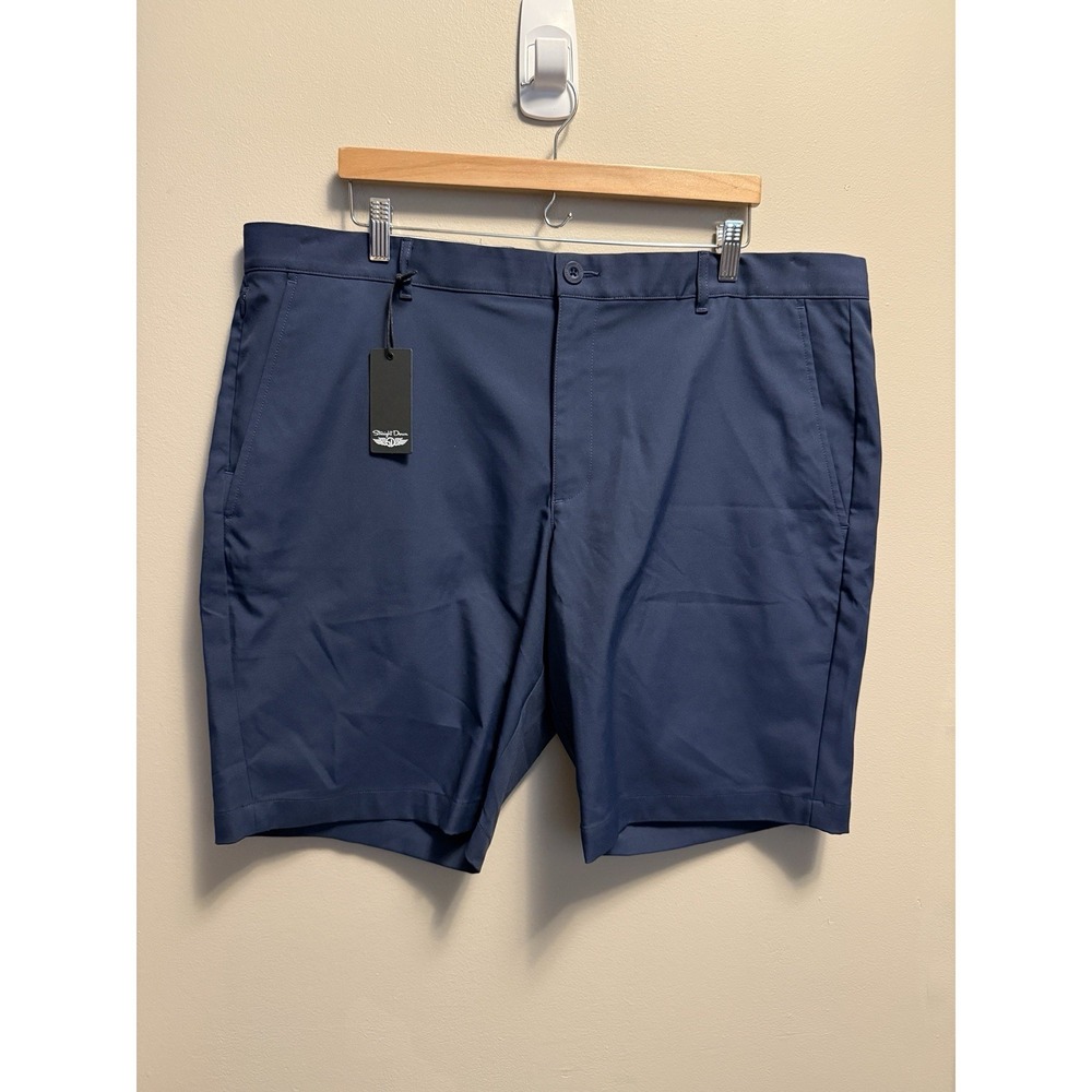Straight Down Maverick Twill Shorts Mens 40 Blue Golf Performance Activewear